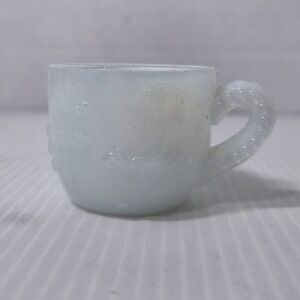 Vintage Milk Glass Miniature Toy Mug White Fair Condition Unbranded